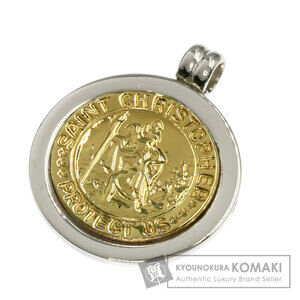 Tiffany Co St Christopher Pendant Top Silver Yellow Gold